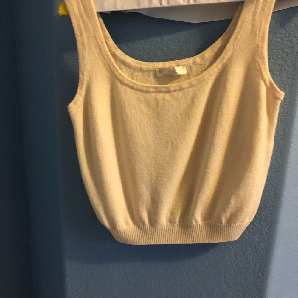 L ST. JOHN cream shell